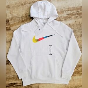 Nike Brushed Plush Contrasting Colors Center Logo Hoodie